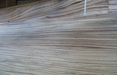 自然な Zebrano の四分の一の切口の合板のベニヤ、0.45mm の厚さ